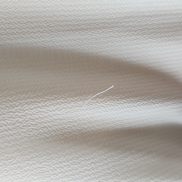 Ivory Sheer Long Sleeve Blouse with crochet detail - Picture 5 of 8